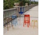 Taburete CHARLES GHOST 75 / Policarbonato inyectado - Fab. Italia