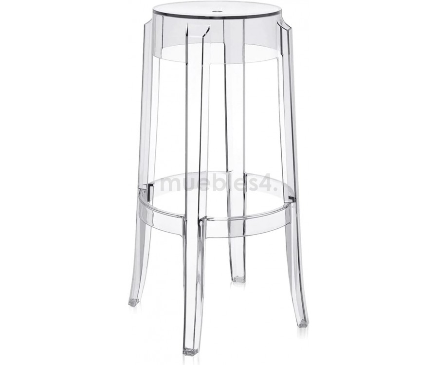 Taburete CHARLES GHOST 75 / Policarbonato inyectado - Fab. Italia