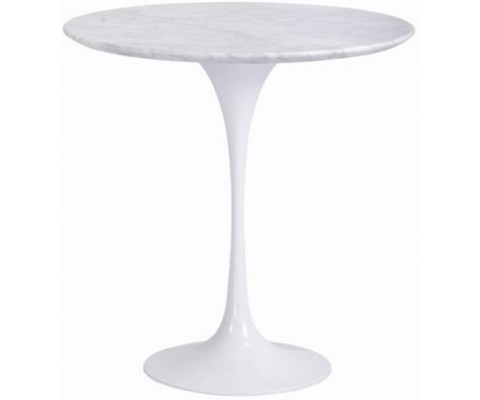 Mesa auxiliar TULIP - Mármol Carrara superior