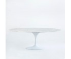 Mesa de comedor TULIP Oval - Mármol Carrara - 200cm. - Alta calidad