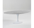 Mesa de comedor TULIP Oval - Mármol Carrara - 200cm. - Alta calidad