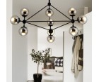 Lámpara suspendida MODO CHANDELIER 10 GLOBES - Acero