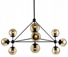Lámpara suspendida MODO CHANDELIER 10 GLOBES - Acero