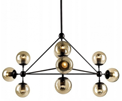 Lámpara suspendida MODO CHANDELIER 10 GLOBES - Acero