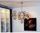 Lámpara suspendida MODO CHANDELIER 15 GLOBES - Acero