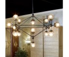 Lámpara suspendida MODO CHANDELIER 15 GLOBES - Acero