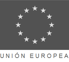 Bandera de Union Europea en color gris. Define que todos los muebles están fabricados en la Unión Europea